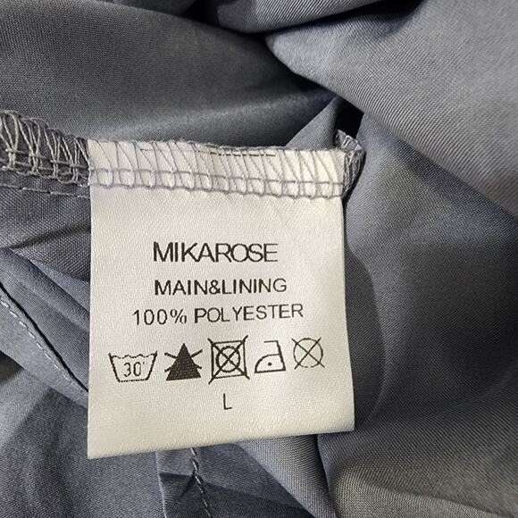 Mikarose Womens Button Front Maxi Skirt Size Large Pewter Branch Pull On Lined - Picture 11 of 12